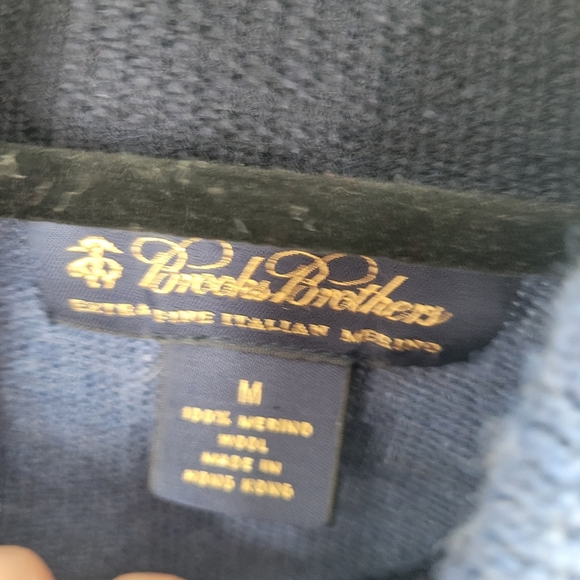 Brooks Brothers Full Zip Vest Men’s Merino Wool Size M - Picture 2 of 3